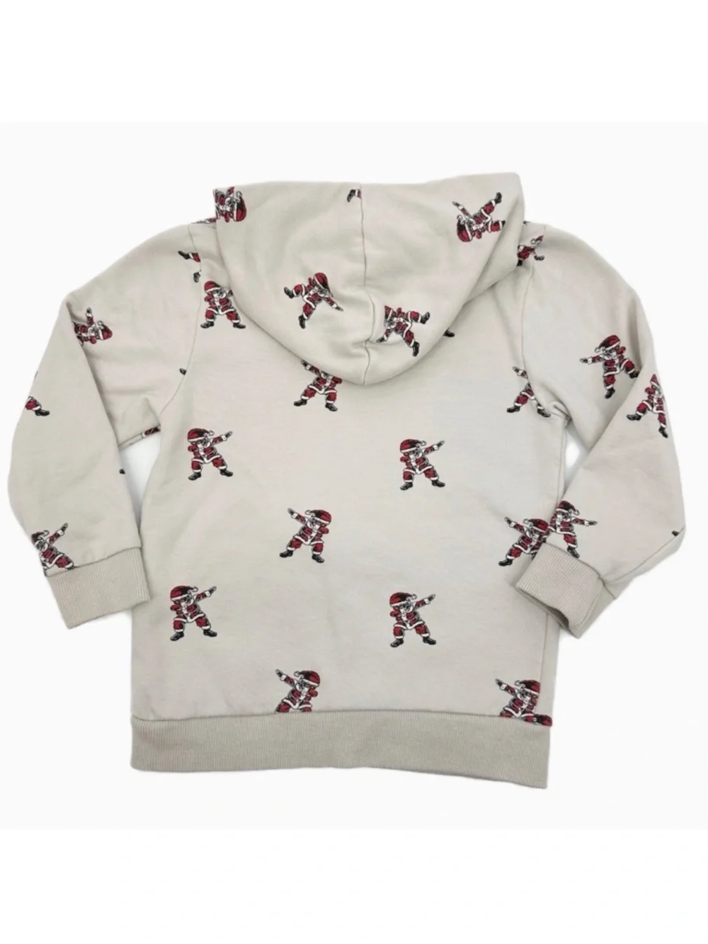 Denim & Flower Dabbing Santa Hoodie – Kids Size 5/6